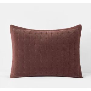 The Company Store Luxury Tufted Stitch Velvet Quilted Bordeaux Sham, Standard